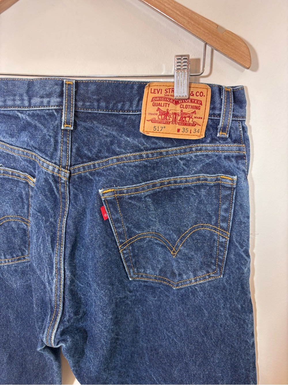 Levi’s Men 517 Bootcut Jeans Blue 35X34 Cotton Classic - Picture 7 of 11